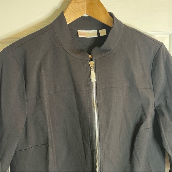 Belle Black full zip Jacket with Fringe Details Size Medium emo goth whimsigoth - Picture 4 of 7